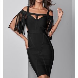 Venus Bandage Fringe Dress